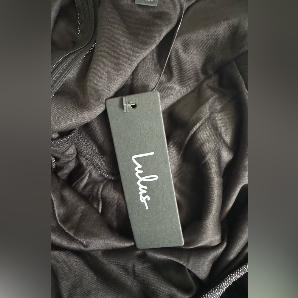 LULU'S Take Me Anywhere Silver Sparkly Asymmetrical Bodycon Mini Dress - Picture 9 of 15